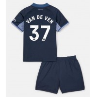 Fotbalové Dres Tottenham Hotspur Micky van de Ven #37 Dětské Venkovní 2023-24 Krátký Rukáv (+ trenýrky)